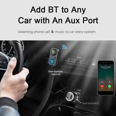 Car Wireless Bluetooth-compatible 5.0 Receiver Auto Transmitter In BT Call 3.5mm Microphone Audio Free Built USB Aux Hands H1U2