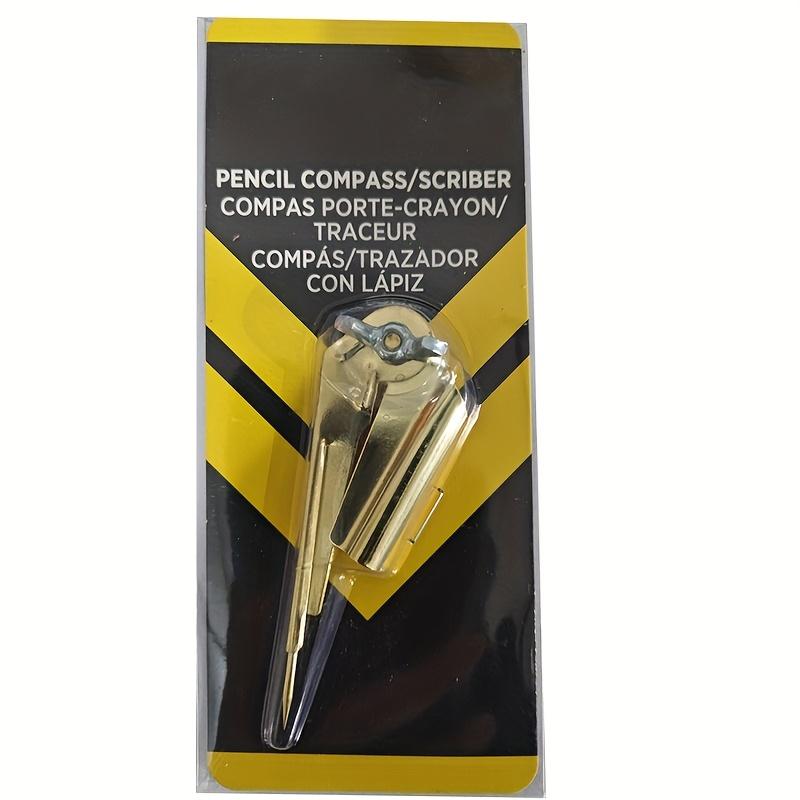 1pc Metal Scriber Compass, 180° Adjustable Wing Nut, Precision Woodworking Circle Scribing Tool for Drawing and Marking