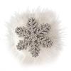 Süße flache Klipp-Haarnadel Schneeflockenform Balletcore Kopfbedeckung Dutt-Klammer Elegante Strass-Haarspange Foto-Requisiten
