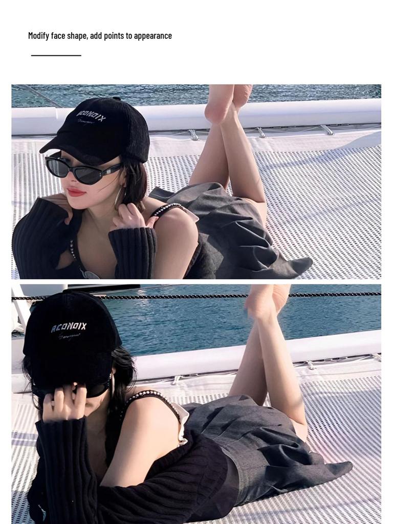 Korean Cat Eye GM UV Protection Sunglasses for Women - Metal Hinge & Fashionable Street Style