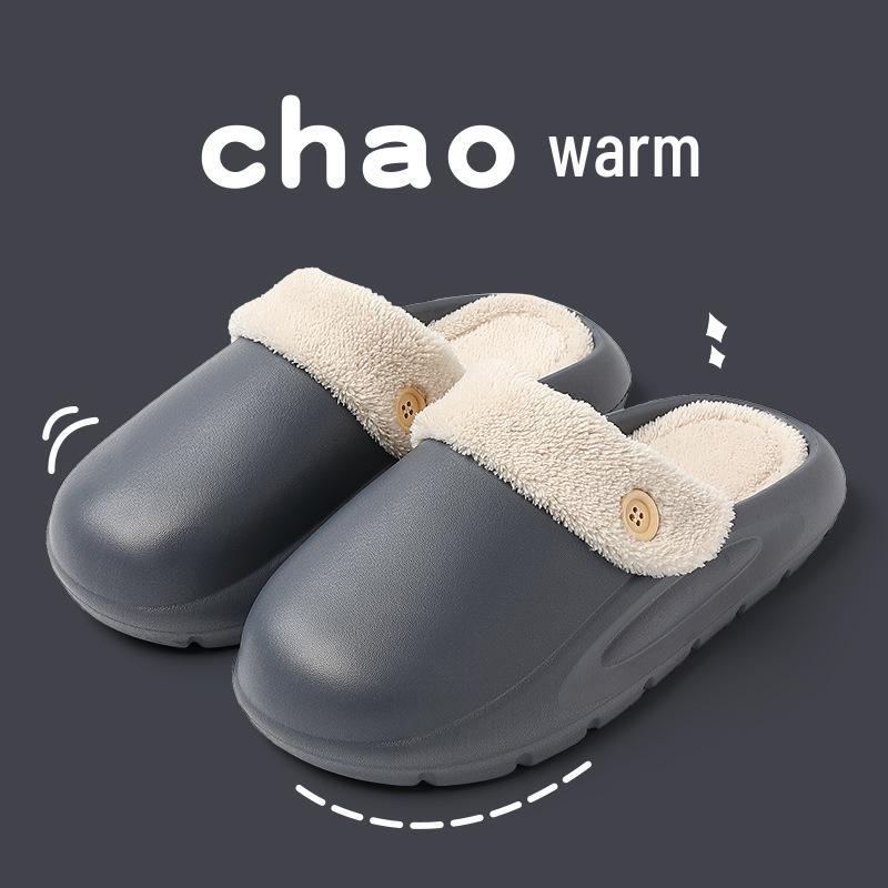 2025 Women's Fuzzy Outdoor Slippers: Autumn/Winter Detachable Closed-Toe Comfort Cotton Shoes