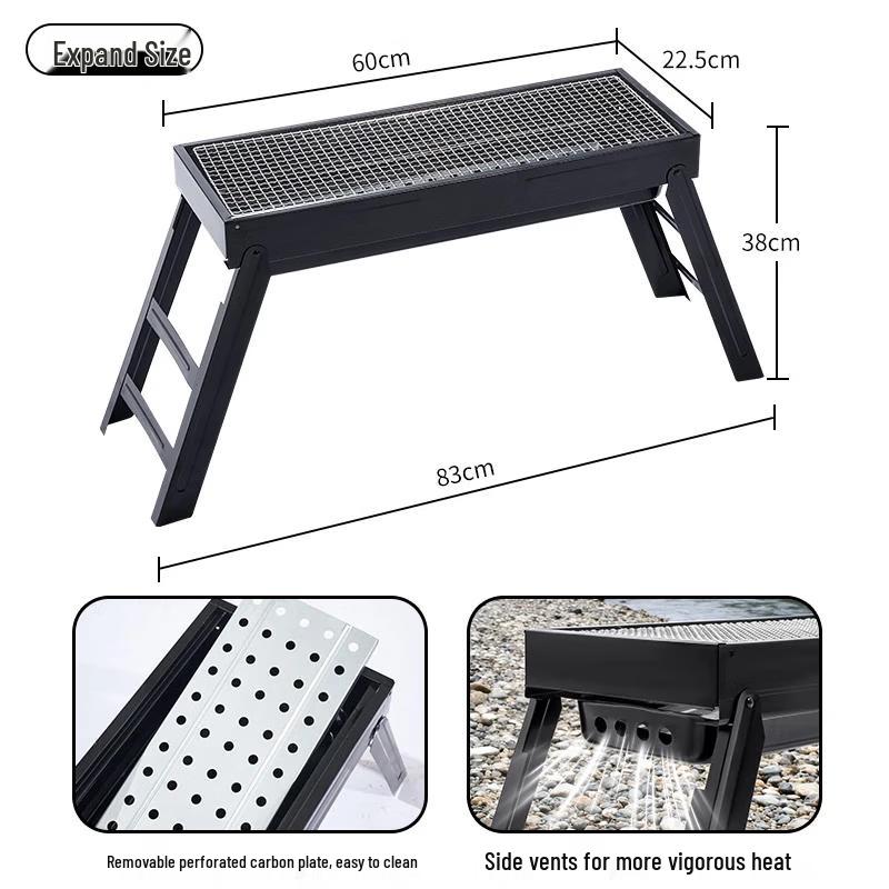 Shangkaojia Portable Stainless Steel Charcoal BBQ Grill
