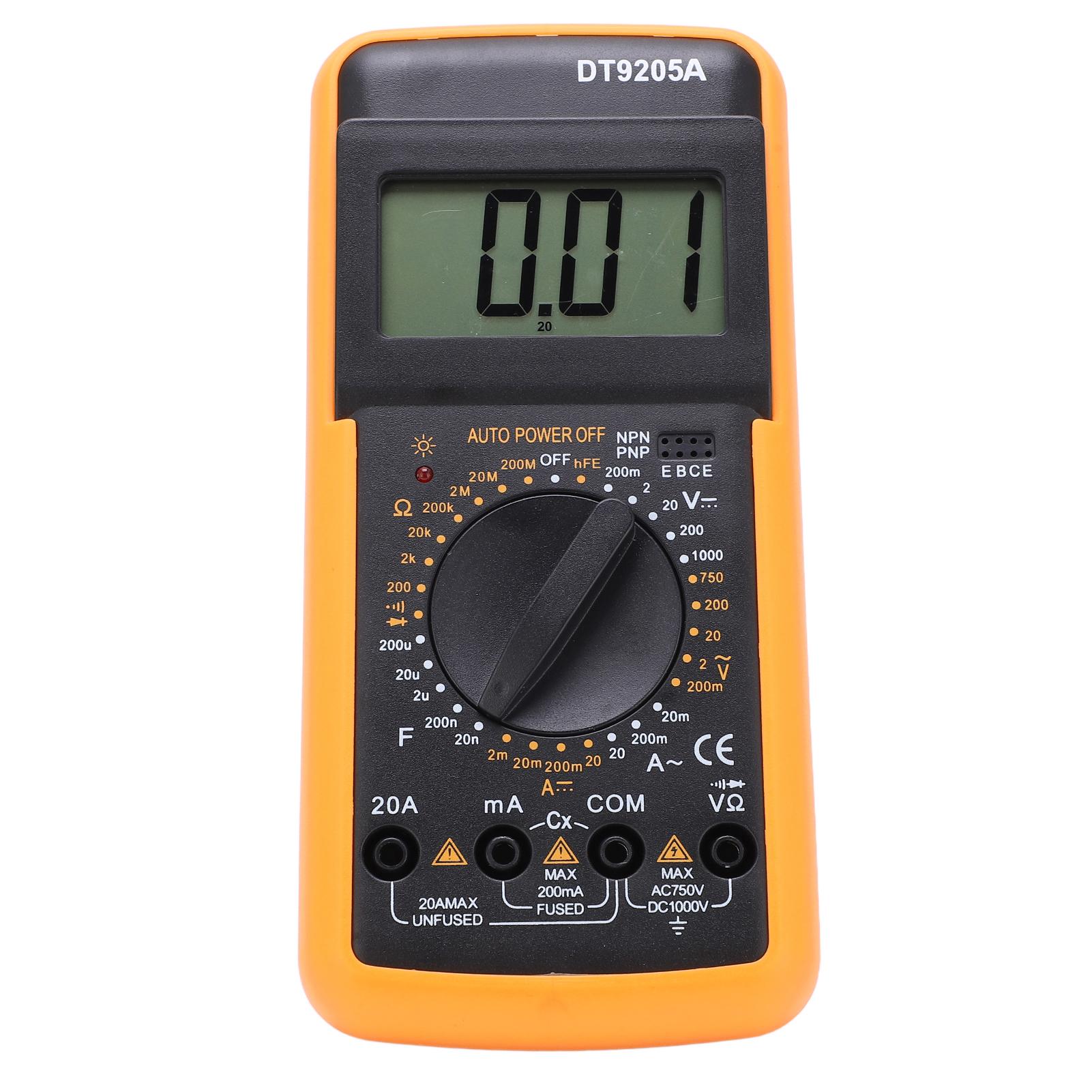

DT9205A Мультиметр Цифровий Універсальний Вимірювач Багатофункціональний Електричний Тестер з Високою Точністю