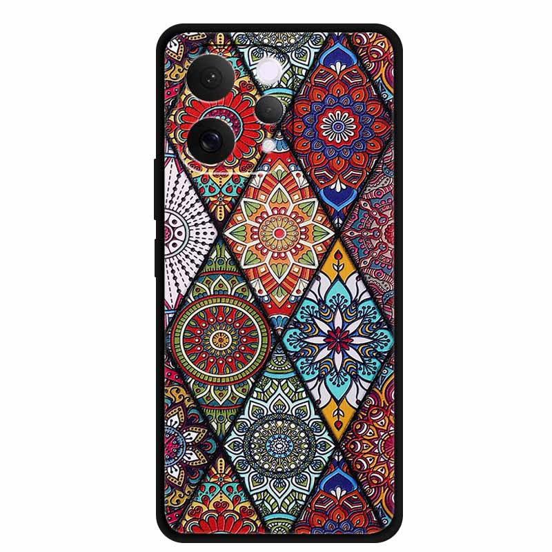 For Vivo S50 5G Case 3D Emboss Flower Black Silicone Soft Back Cover Case For Vivo S50 2025 Phone Case 6.59" Coque V2528A Fundas