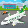City Cargo Green Red Blue Aircraft CRJ21 Plane Passengers Airplane Bus Sets Airport Airliner Building Blocks Toys for Kids Gift