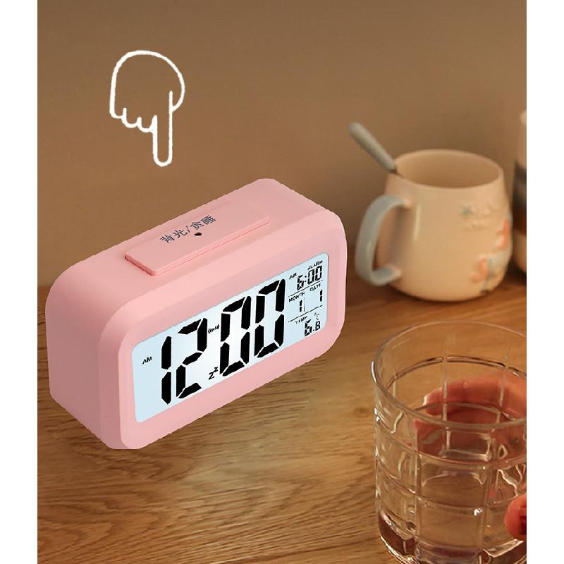 Alarm Digital Rechargeable Clock With Smart Light Sensor Room Gift Decoration