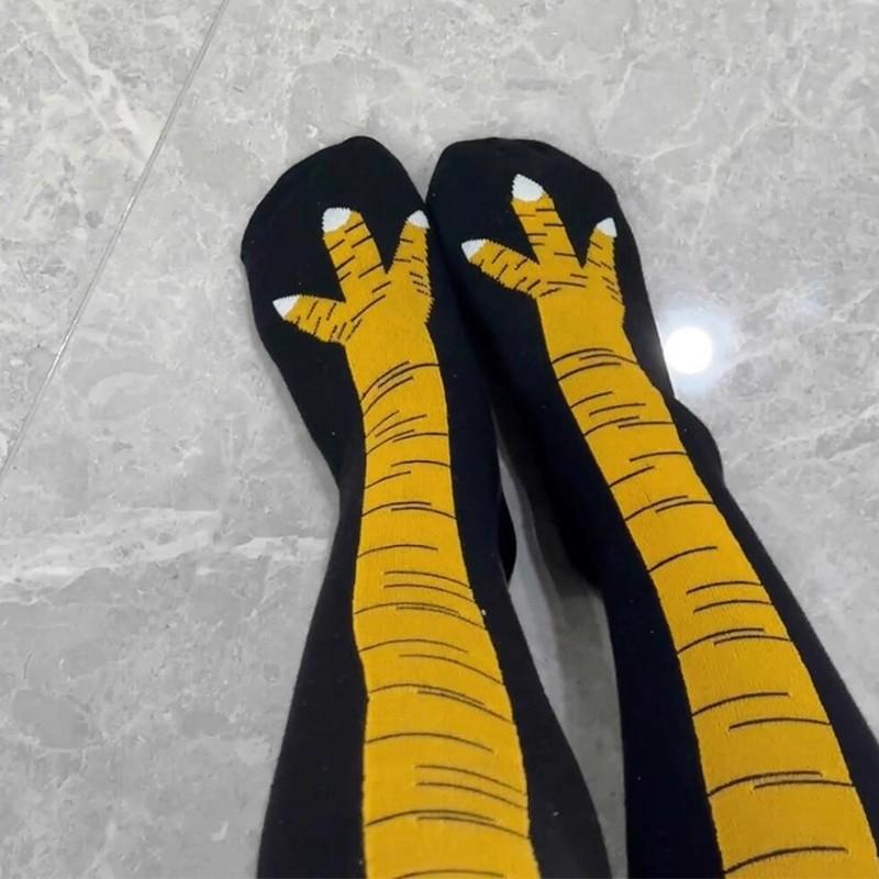 Men's Spring and Autumn Trendy Fitness Sports Funny Chicken Claw Calf Socks