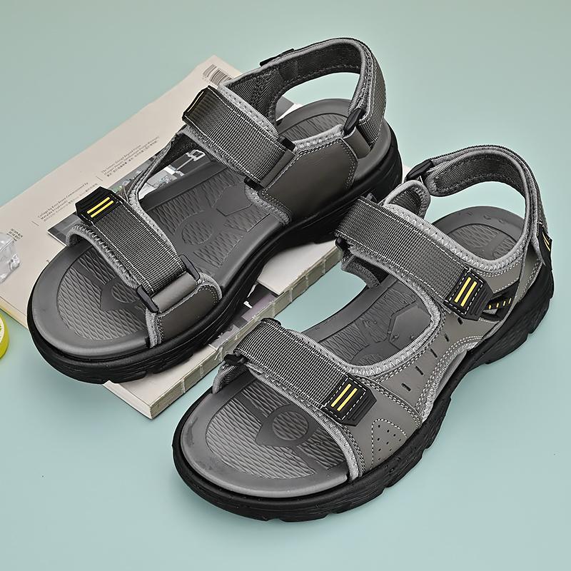 Модные быстросохнущие летние мужские сандалии из натуральной кожи — фото 3