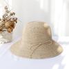 2026 Raffia Straw Hat for Female Summer Fashion Version of the Sunscreen Big Hat Eaves Beach Seaside Vacation Sun Hat Foldable