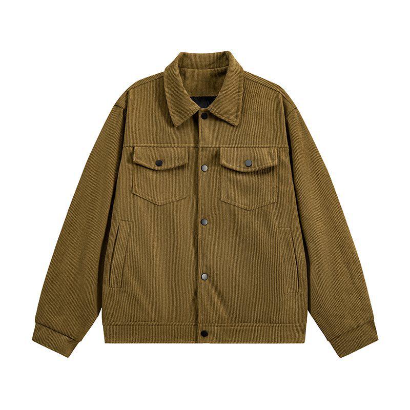 Spring/Autumn Men's Trendy Corduroy Lapel Jacket 2026