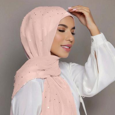 Lehký šátek Horké vrtání Imitace perel Dekor Hlavový šátek Dámský Jednobarevný Šátek na hlavu