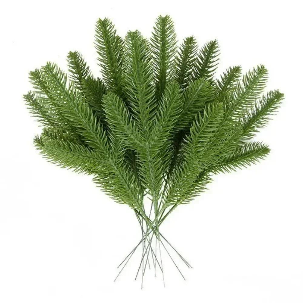 28CM 3 fork double-sided Christmas pine branch imitation tree Christmas tree Christmas wreath gift box decoration accessories