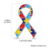 Autism Awareness Brooch Pin, Colorful Jigsaw Puzzle Ribbon Heart Enamel Badge, Fashion Jewelry Gift for Medical Teacher