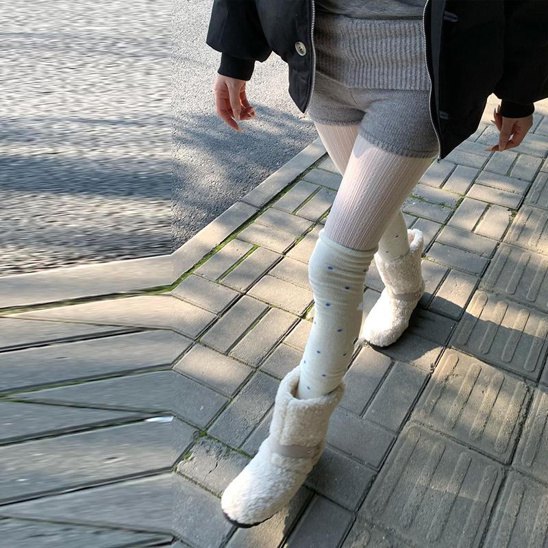 Wave Dot Over Knee Socks Sweet Warm Winter Pile Up Long Socks Tight Mouth No Slipping Cotton Socks Women Stockings 2026 New