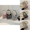 Stylish Street Trend Small Tote Bag With Rhinestone Butterfly Bow Pu Material