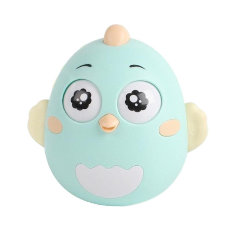 

Игрушка-неваляшка с колокольчиком для прорезывания зубов для маленького цыпленка, развивающие интерактивные подарки для новорожденных зелёный