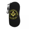 Custom Free Accepted Masons Masonic Freemason Eyeglass Glasses Case Men Women Soft Sunglasses Protective Bag