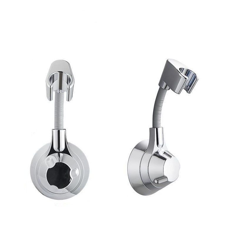 HONGDEC Flexible Shower Head Holder Adjustable Vacuum Suction Cup Wall Mount Holder (as the picture,ABS Plastic)