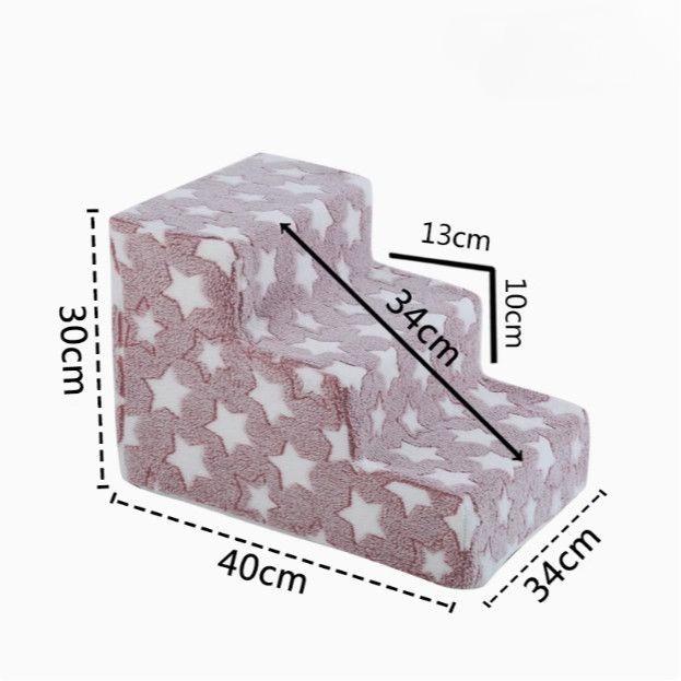 3/4 Pet Steps Foam Dog Secure Stairs Ramps Non-Slip Pet Star Steps for Protect Older Dogs Pet with Joint Pain Sofa Bed Ladde