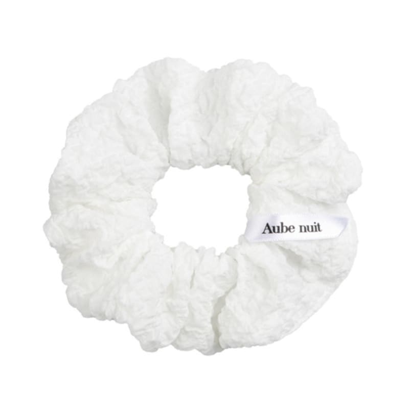Aube Nuit Dot Wrinkle Hair Scrunchie White M