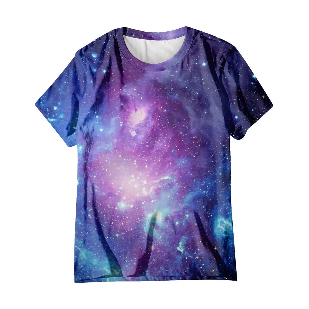 Dámské ležérní tričko s volným potiskem, pulovr s kulatým výstřihem a krátkým rukávem