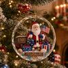 Acrylic Holiday Ornaments for Home Ocean Themed Christmas Ornaments, Lighthouse/Wreath/Santa Claus/Xmas Tree/Snowman/Deer Hanging Tree Gift