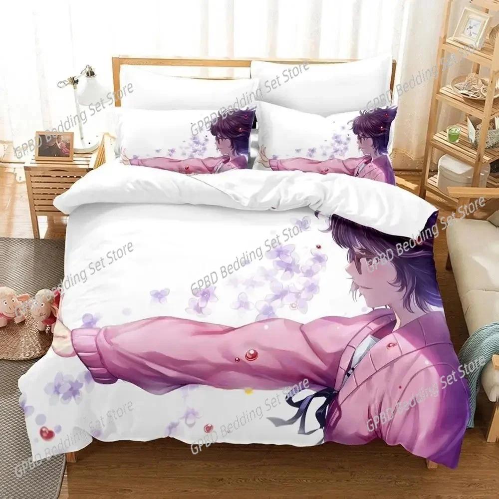 Fashion 3D Print Kawai Girl Beyond the Boundary Beding Set Bedrom Soft Modern Bedspreads Comefortable Soft with Soft Fabric Duvet Cover Pilowcase
