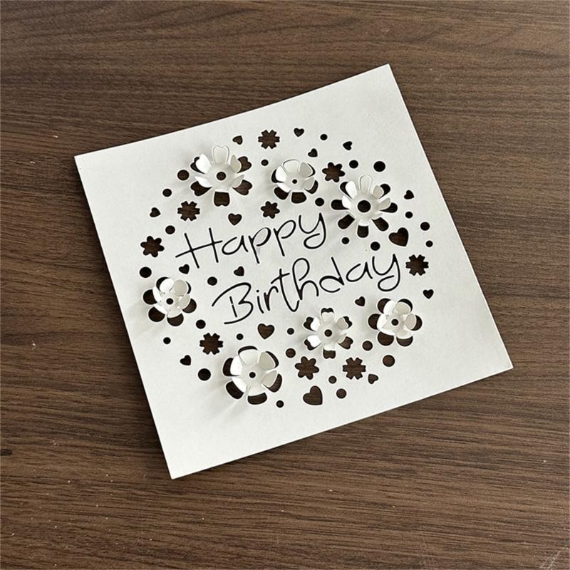 Birthday Flower Metal Die Cuts Carbon Steel Cutting Dies Embossing Stencils for Card Journal Scrapbooking Decorations