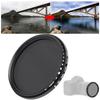 Junestar 52MM Neutral Density Lens ND Filter ND2‑ND400 Adjustable for SLR Mirrorless Camera Lens