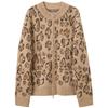 Sancai Women's Leopard Print Knit Cardigan