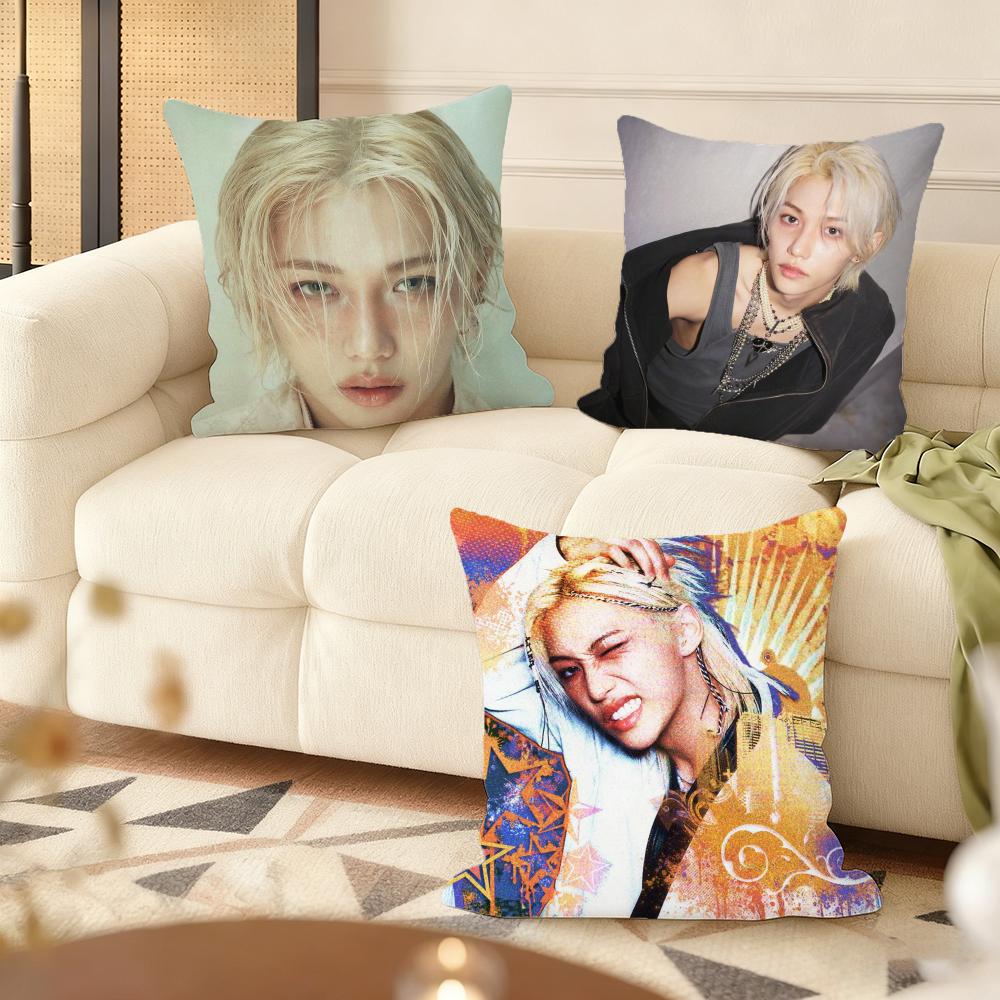 Cushion Cover Silky Short Plush Home Sofa Cushion Cover - Invisible Zipper Home Decoration Cool Boy Felix