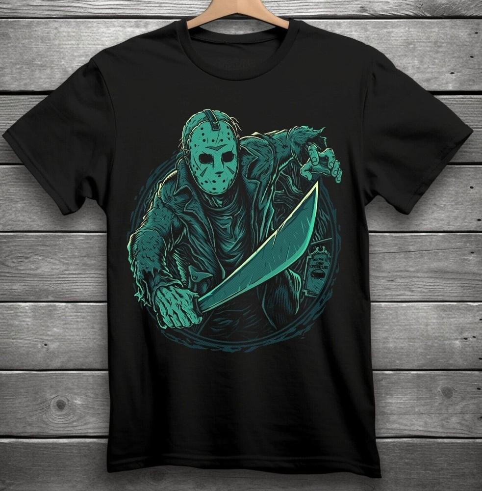 Jason Voorhees Horror Movie TShirt Black S3XL Friday The 13th Unisex T-Shirt S