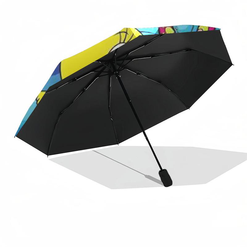 1pc Tweety Bird with Butterfly Umbrella with Plastic Handle,Cartoon Pattern,Suitable for All Seasons Multi-functional Umbrella467