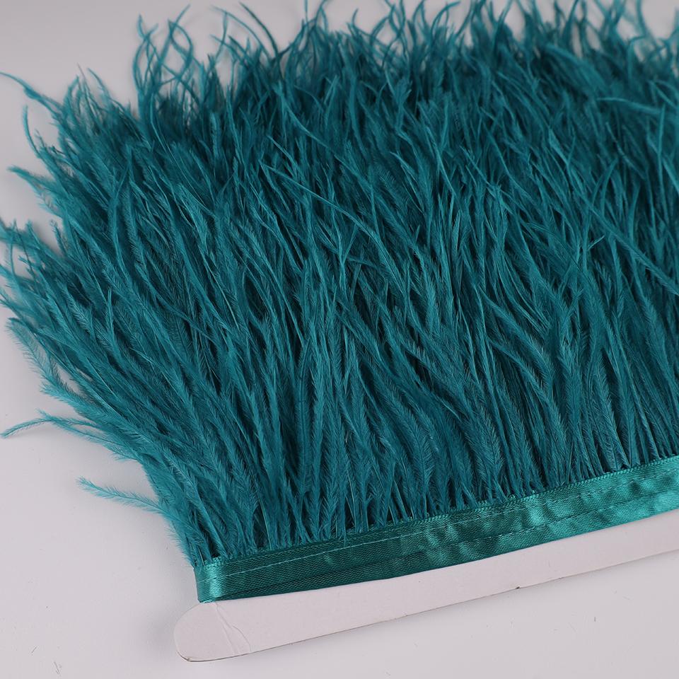 Ostrich Feathers Trim 13-18 CM Plumes on Ribbon Selvage For DIY Wedding Sewing in Dress Decoration Crafts Accessories Wholesale