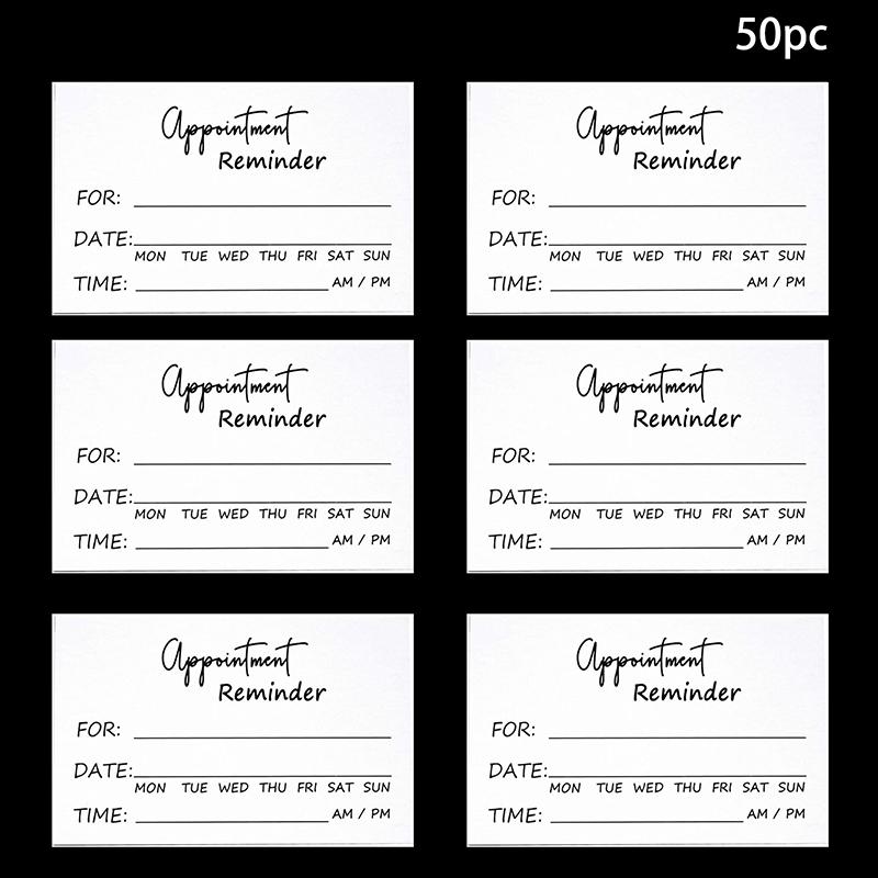 Creative Appointment Reminder Card Client Profile Page Cards Nail Art And Hair Salon Reminder Card 50PCS