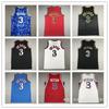 פילדלפיה 76ers אלן אייברסון 3 ג'רזי כדורסל רשת מקורי תפור גברים נשים ביגוד ספורט