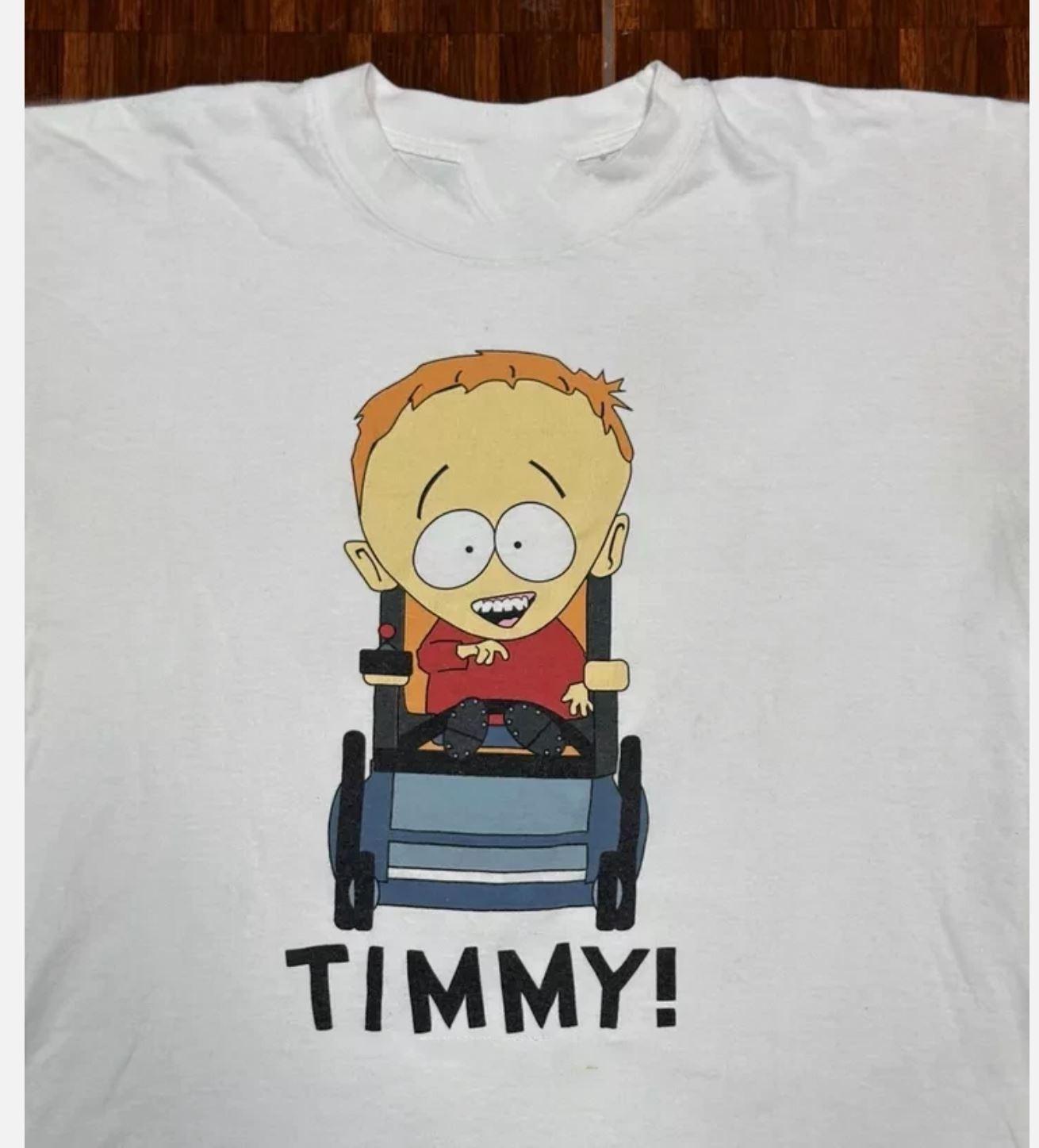 Timmy South Park T-Shirt Cotton Unisex White Tee All Size S-45XL L