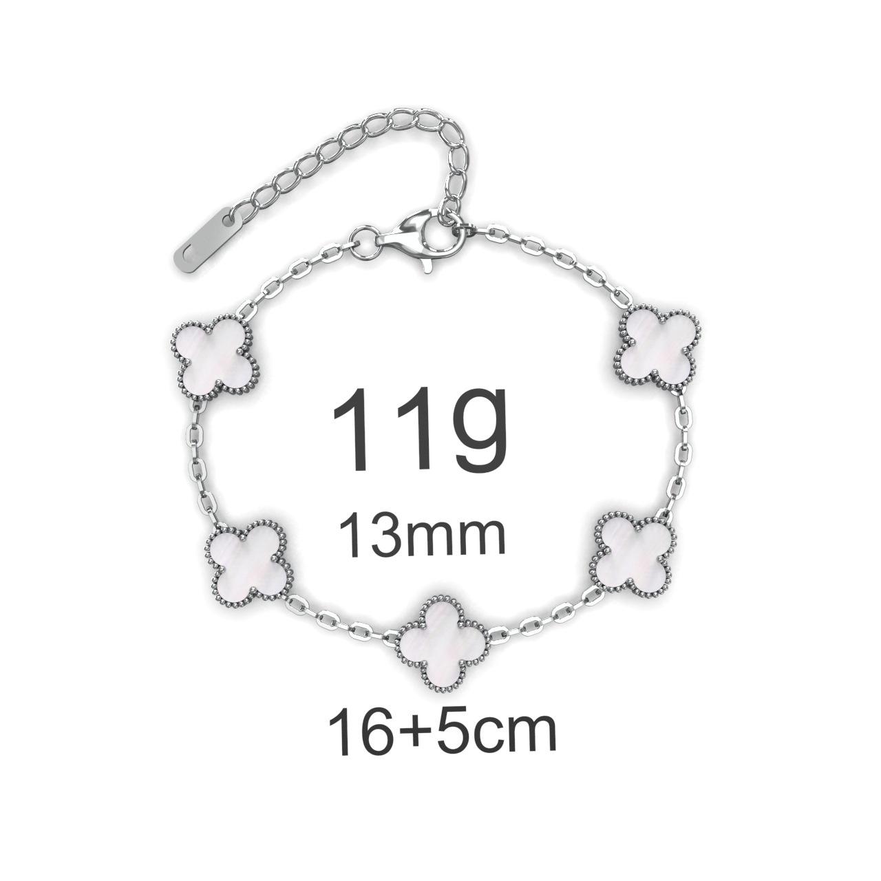 Модный браслет из титановой стали с четырехлистным клевером, маленький свежий лепесток, персонализированный бесцветный женский браслет