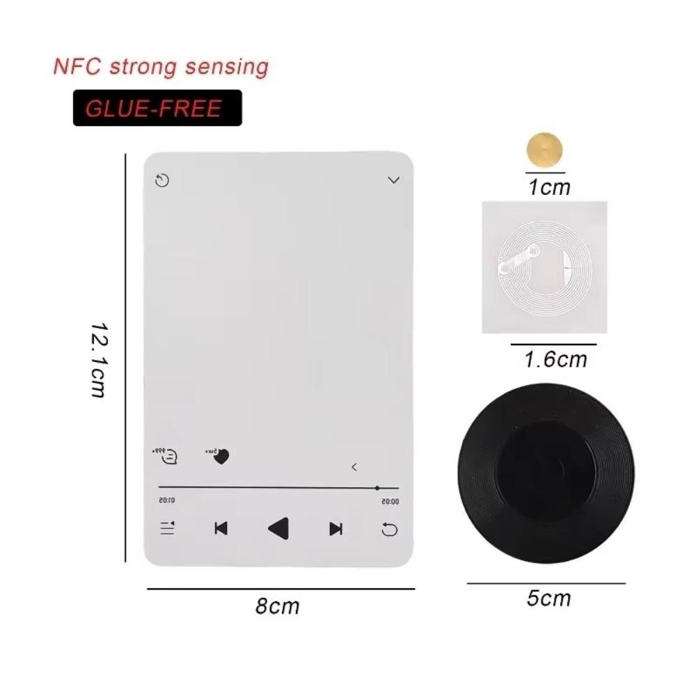 Vinyl Record NFC Fridge Magnet NFC Chip Built Rotate Base Vinyl Record Decor Magnet Back Rotate Magnet Ornament