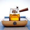 Handmade Heat-Resistant Glass Tea Infuser Pot with Strainer