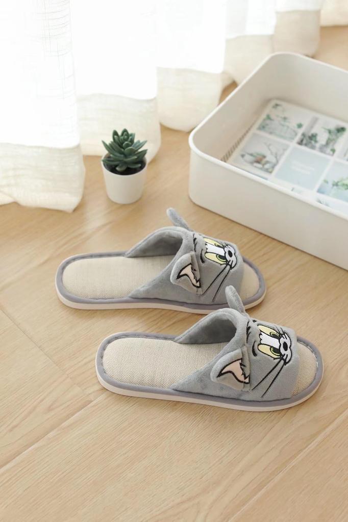 MayHom Tom and Jerry Room Sizes Slippers, Indoor/Summer Shoes, Comfortable, Cool, Breathable, Non-Slip, Non-Slip, Open-Front, Cute, Character,