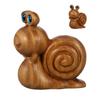 Snail Wooden Animal Decor, Miniature Figurines for Home Desk, Planter Garden Bookshelf Landscape Office Decoration