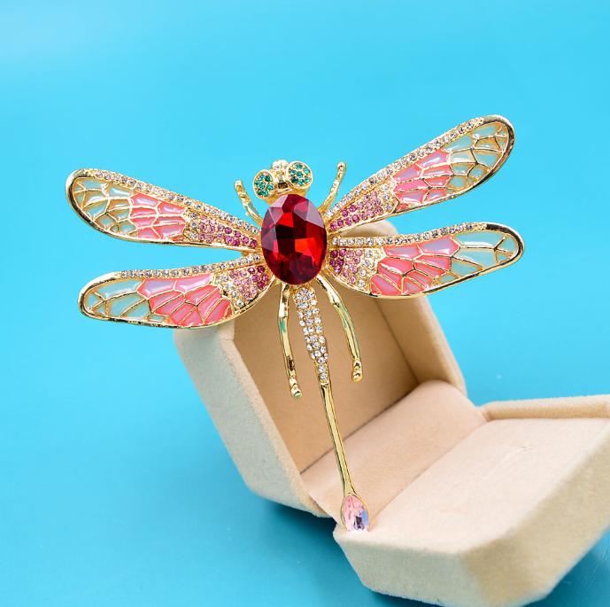 

Пин на лацкан в виде ракушки, Модный специфический дизайн, Аксессуары, Синий кристалл, Стразы, Классическая стрекоза, Насекомое, Кулон, Женская брошь, Подарок