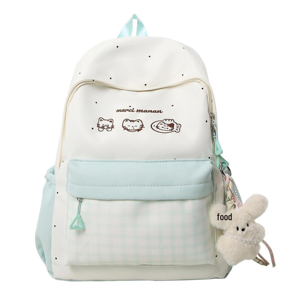 Lightweight Plaid Backpack for Junior High Students - Stylish & Spacious