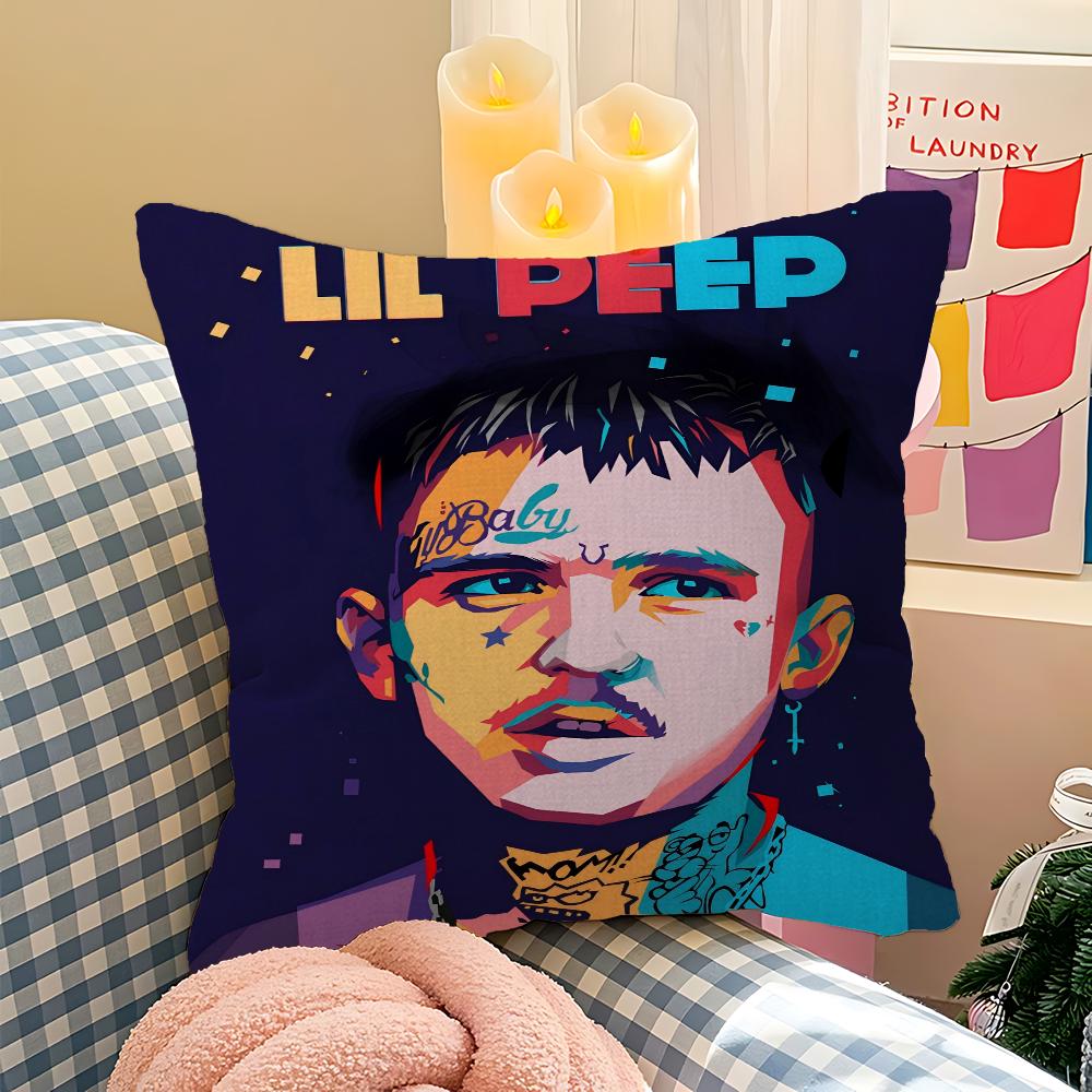 Lil Peep Pillowcase Toon Gift Cushion Cover Bedroom Home Sofa Chair Seat Decor Pillow Case