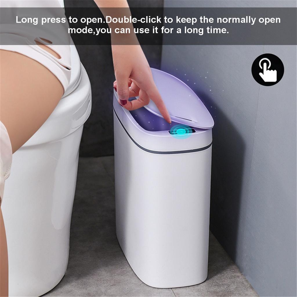 14L Electronic Automatic Bathroom Waste Garbage Bin Household Toilet Waterproof Narrow Seam Sensor Bin New Smart Sensor Trash Can