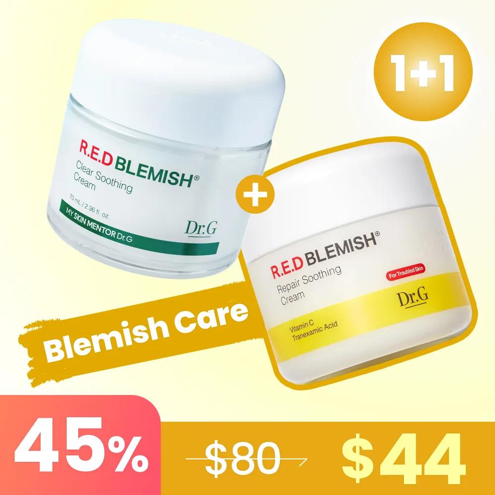 Dr.G Red Blemish Clear Soothing Cream & Blemish Soothing Cream Duo Set