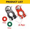 2Pcs Car Battery Terminal Cables Connectors Car Bornes Main Cable Top Post Clamp12V 24V Terminal Screw Connection for Car Truck