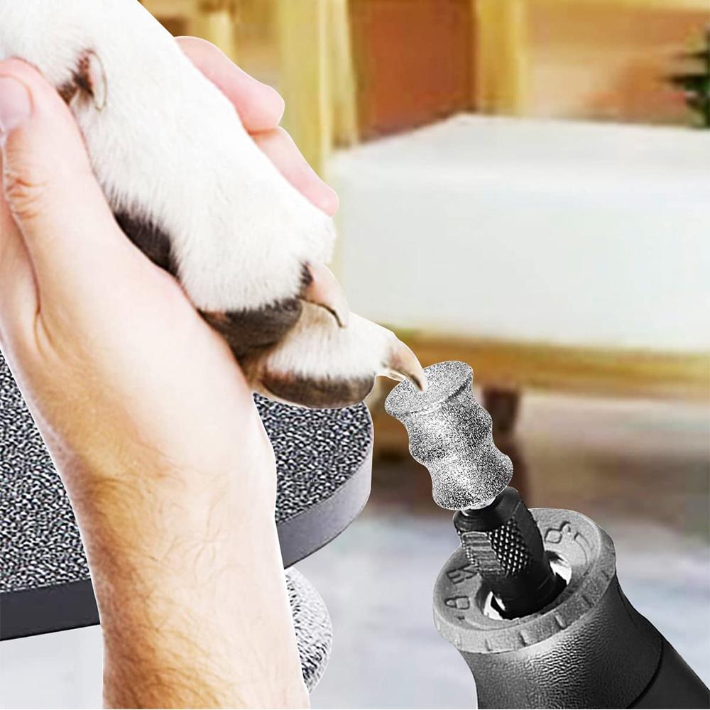 2 Pcs Dog Nail Grinder Bits Diamond Rotary Bit for Dogs&Pets Nail Care