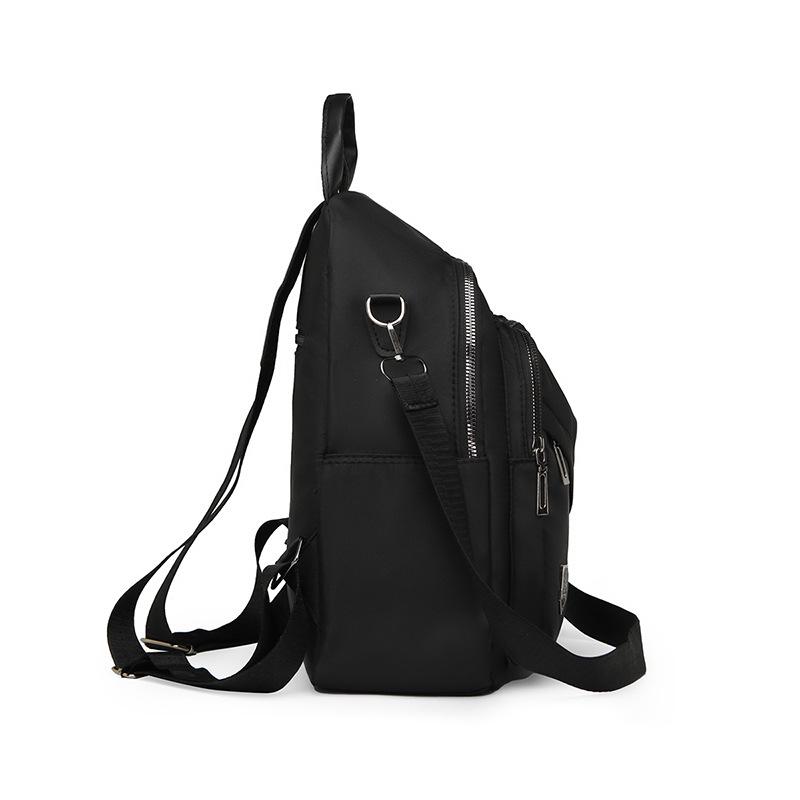 Women's Casual Black Backpack - New Style, Large Capacity, Double Shoulder School Bag